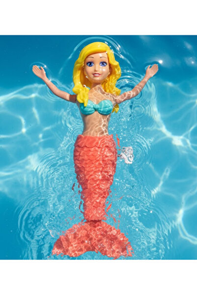 LRS STORE Kurmalı Yüzen Deniz Kızı Oyuncak - Havuz ve Banyo Oyuncağı (19 cm) ...