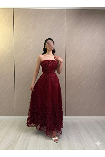 Anood فستان ماريسا عنابي فاخر