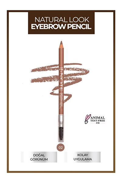 Note Cosmetics Natural Eyebrow Pencil Waterproof Suya Dayanıklı Çift Taraflı ...
