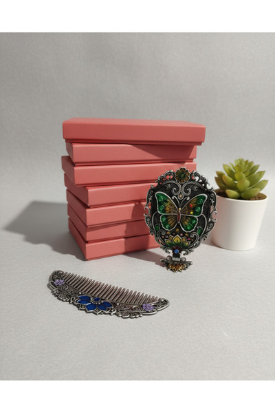 Meya design مشط شعر مزين بالأحجار - تصميم أنيق