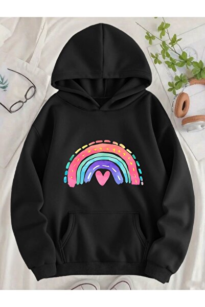 Deocept Unisex Printed Hooded Kangaroo Pocket Comfortable Fit Oversized Cut S...