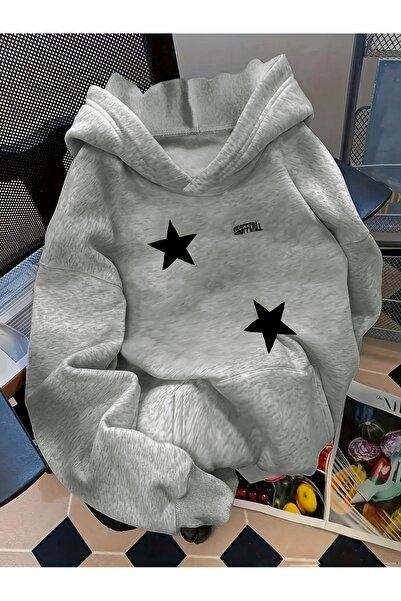 Deocept سويت شيرت للجنسين من ستارز مطبوع بغطاء رأس بجيب كنغر مريح وقصة قصة فض...