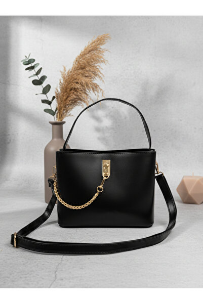 TUESFA Women's Strap Hand and Shoulder Bag |   Chain Detailed Three Compartme...