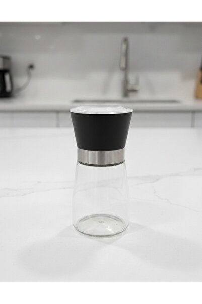 Mebey Home Tuz Karabiber Baharat Öğütücü Seramik Bıçaklı Cam Öğütücü
