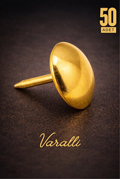 Varalli Dekoratif 11 mm Gold Sarı Kabara Döşeme Çivisi | Mobilya, Koltuk ve S...