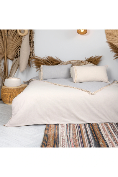 NDC HOME Set cuvertură de pilota cu două fețe, gri crem