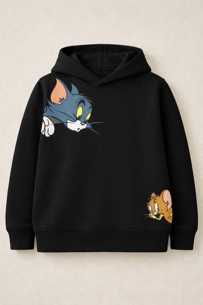 Tiny and Co Unisex 100% Cotton Printed Kids Hooded Sweatshirt