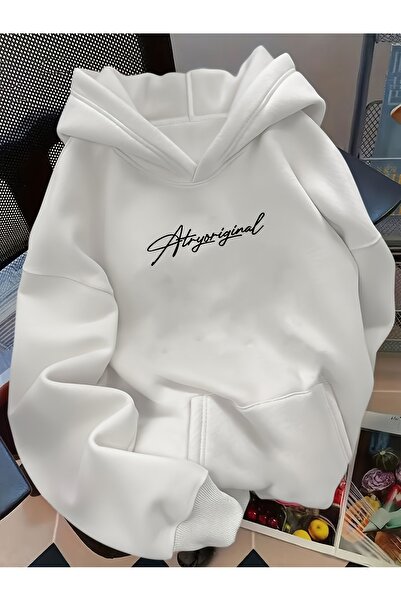 Deocept سويت شيرت للجنسين بتصميم بسيط مطبوع بغطاء رأس بجيب الكنغر مريح وقصة ق...