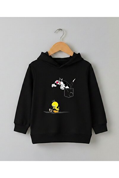 Tiny and Co Unisex 100% Cotton Printed Kids Hooded Sweatshirt