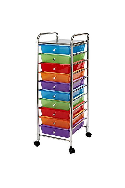 Cady One Large, versatile storage cart with lockable casters and 10 drawers. ...