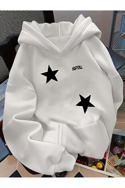 Deocept سويت شيرت للجنسين من ستارز مطبوع بغطاء رأس بجيب كنغر مريح وقصة قصة فض...