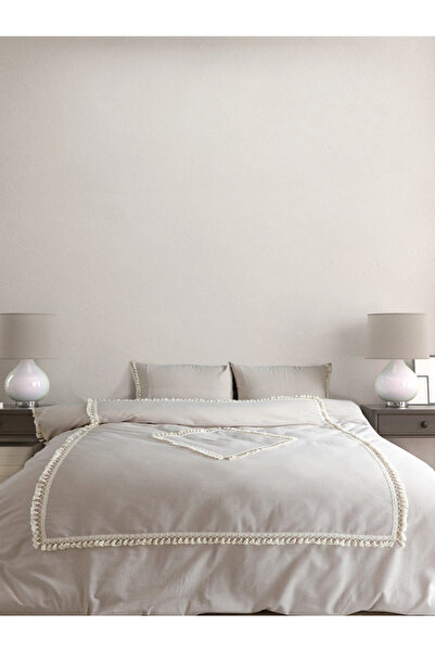 NDC HOME طقم غطاء لحاف مزدوج البقلاوة باللون البيج من BATTAL