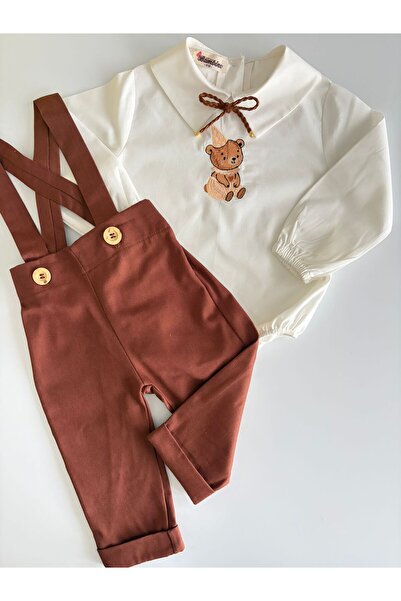 il mio bambino طقم قميص طويل وسروال طويل مطرز يدويًا للأطفال الذكور مصنوع من ...