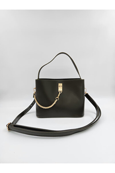 TUESFA Women's Strap Hand and Shoulder Bag |   Chain Detailed Three Compartme...