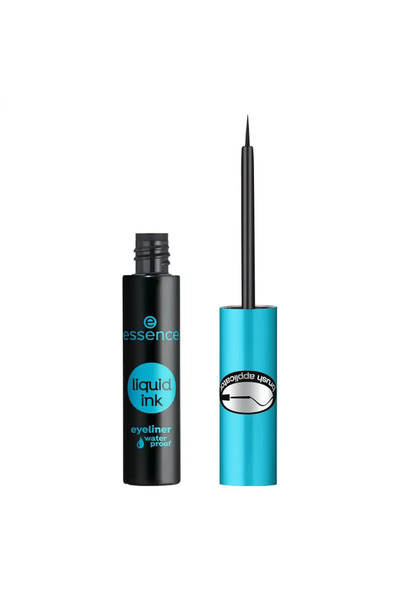 Essence محدد عيون سائل مقاوم للماء مع فرشاة دقيقة للغاية، 3 مل - أسود