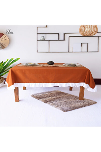 NDC HOME Кориця Лляна БІЛА СКАТЕРТИНА З КРАЄЧКАМИ