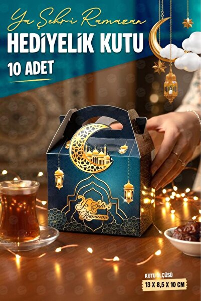 t tuğset etiket Ya Şehri Ramazan Karton Hediye Kutusu 10 adet Ramazan İftar B...