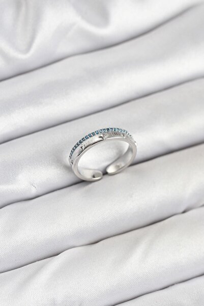 Inure Jewelry Brass Silver Color Row Zircon Stone Polar Star Model Women's Ring