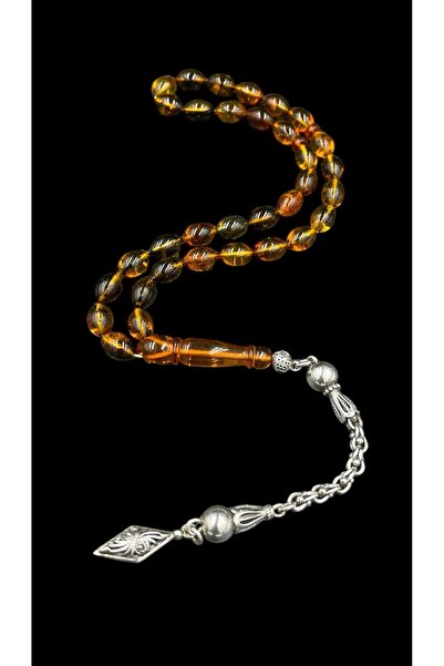 nefjewelrydesign 5.9x9.2mm Üst Kalite Fosilli Damla Kehribar 11.82gram 28cm 9...