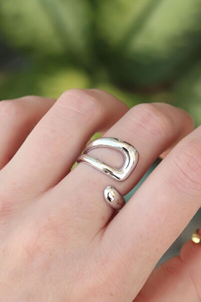 Inure Jewelry Brass Silver Color Adjustable Ring