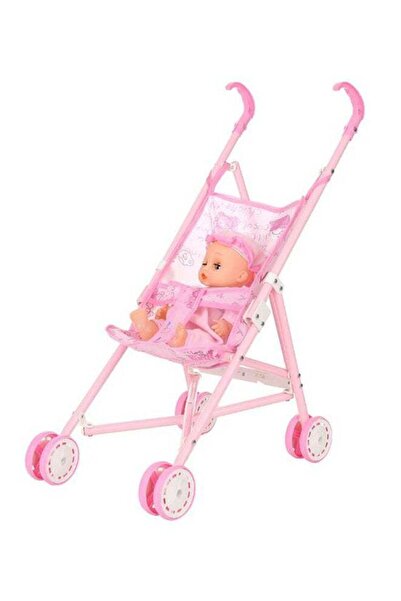 Generic عربة أطفال قابلة للطي مع دمية