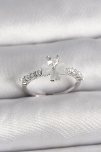 Inure Jewelry النحاس الفضة اللون الزركون حجر البرسيم نموذج اللؤلؤ التفاصيل حل...