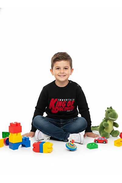 kikiriktekstil Момчешки суитшърт от 100% памук , мек, ежедневен и стилен дизайн