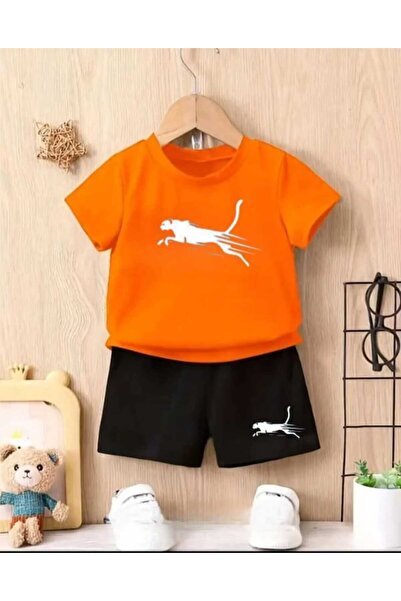 Nice Clothes Children's Tracksuit Set Hooded Unisex Cheetah Printed