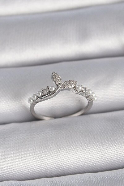 Inure Jewelry Brass Silver Color Adjustable Zircon Stone Fish Tail Pearl Deta...