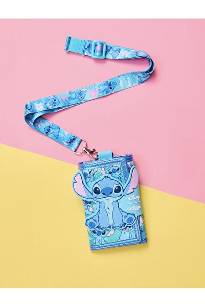 SMIGGLE Disney Stitch Children's Wallet with Strap Blue – Licensed Children's...