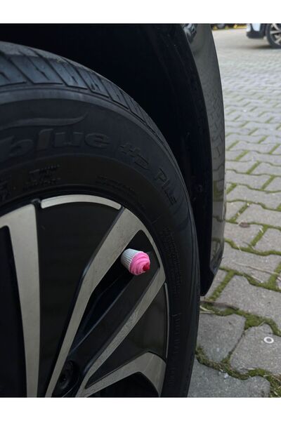 MOTTOMOR Araç Sibop Kapağı 4'Lü Set Figür Cupcake Pasta Özel Tasarım Araba Motor
