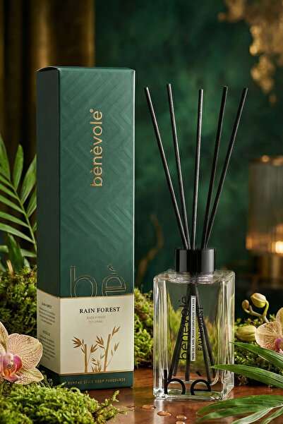 Benevole Raın Forest Bambu Çubuklu Oda Kokusu Şık Cam Şişe, Uzun Süre Kalıcı ...