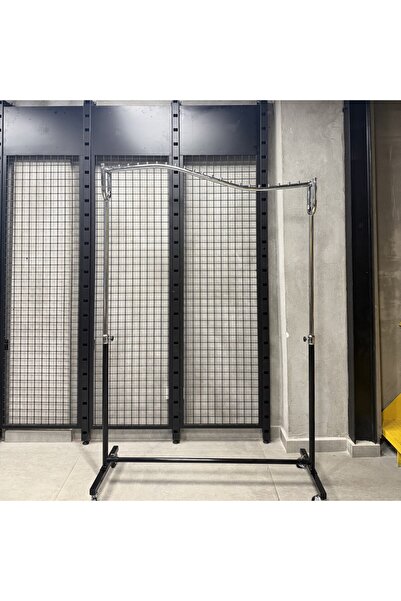 MODELPAZAR Lüx Elbise Askısı Paslanmaz Çelik Konfeksiyon Tekerlekli Mağaza Ti...