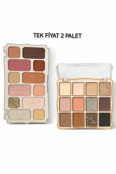 Lesvip's 2’li Far Paleti Seti | Çok Renkli 12'li + 12'li Göz Farı