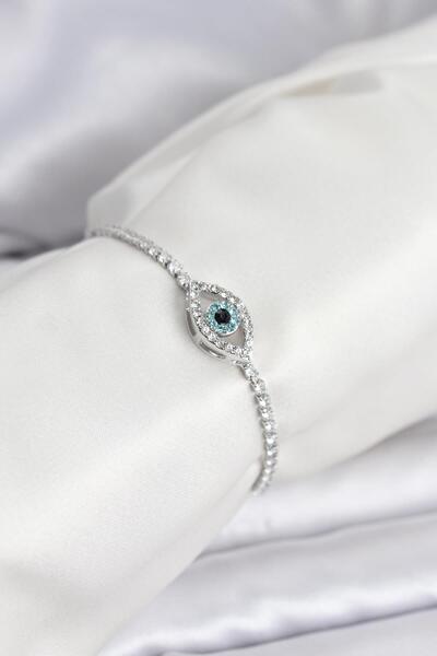 Inure Jewelry Eye Model Zircon Stone Silver Color Elevator Waterway Bracelet