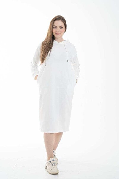 Nichii Gray Plain Knee-Length Long-Sleeve Dress