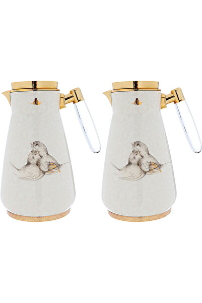 Generic طقم ترمس ويام من معرض السيف، 0.75/1 لتر، قطعتان، غلاف داخلي من الزجاج...