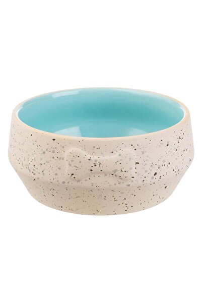OEM Ceramic beige ciel water bowl 760ml for pets