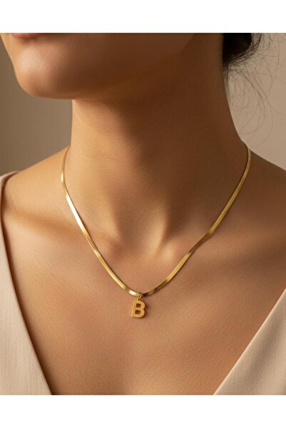 Stilbenim Letter Steel Necklace