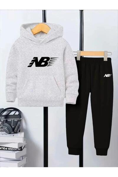 DİVİN Men's Printed Oversized Sweatahirt - Sweatpants 2-Piece Set