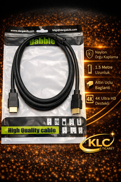 KLC ETİCARET HDM TO HDM 1.5Mt ÇELİK KABLO