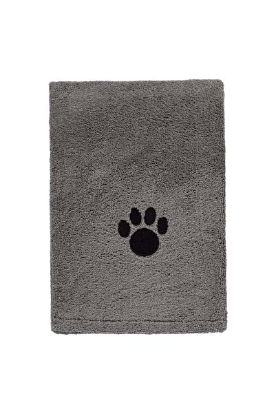 OEM Highly absorbent dog towel, gray with black paw embroidery. Machine washa...