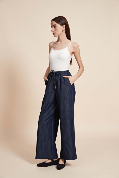 Yola Wide Leg Plain Long Pants