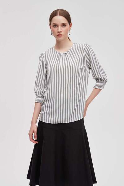 Livia 3/4 Sleeve Striped Top