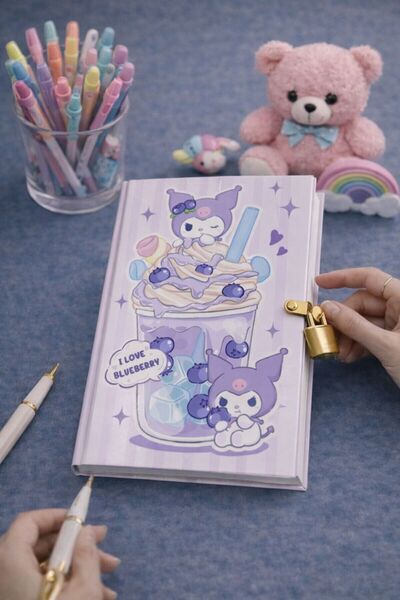 Bambus Kilitli Sert Kapak 160 Sayfa Günlük Hatıra Hediyelik Çocuk Ajandası De...