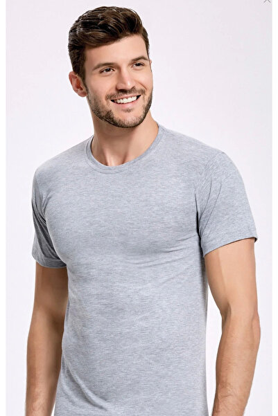 İlke Men'S, Gray, Exclusive, Crew Neck, 6-Pack T-Shirts
