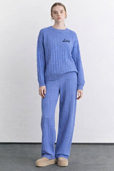 TOFAN TRİKO Oversize Set with Knitting Details