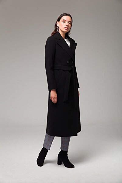 Bermody Double-Breasted Belted Cashmere Coat 120cm Length Regular Fit