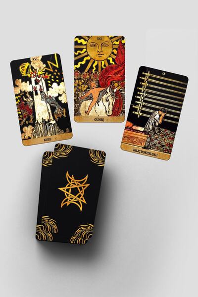 TOYZ PLAY Black Vintage Tarot Kart