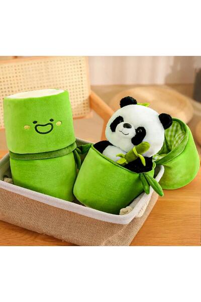 strong group SEVGİLİYE ÖZEL HEDİYE BAMBU PANDA PELUŞ OYUNCAK FERMUARLI ÖZEL T...